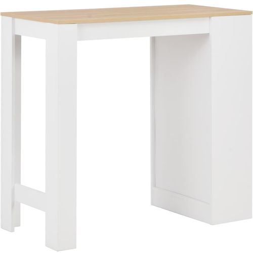 Barski stol s policom bijeli 110 x 50 x 103 cm slika 14