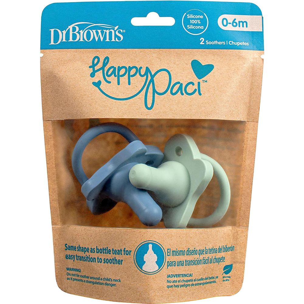 Dr Brown's Silikonska duda varalica Happy Paci 0-6mj Ps12008, Plava  slika 1