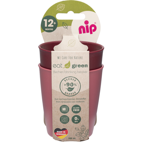 nip® Eat Green Čaša 250ml 2kom, Crvena slika 2