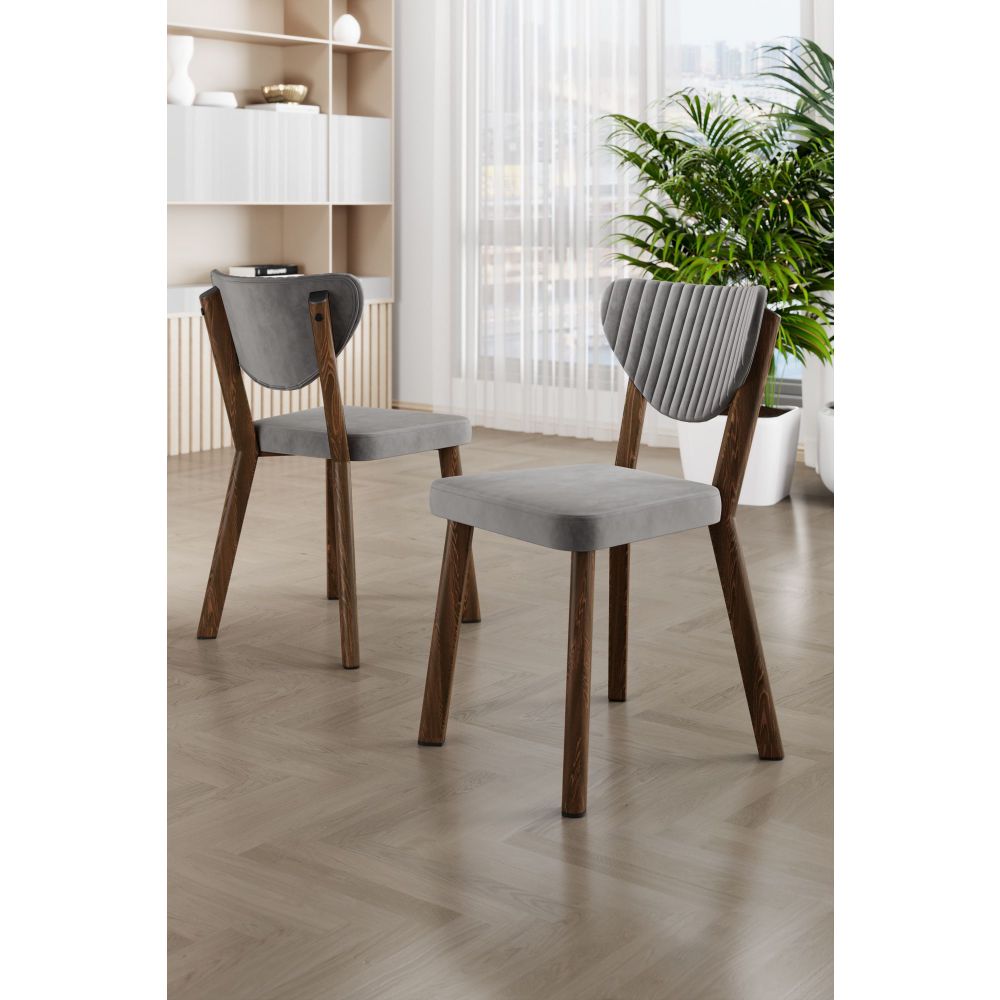 Set Stolica (6 Komada) Arfe - Boje: Siva, Smeđa, Siva/Smeđa slika 1