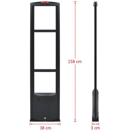 RF antenski sustav s tvrdim oznakama i skidačem 8,2 MHz crni slika 9