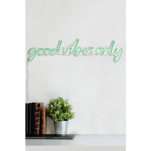 Wallity Ukrasna plastična LED rasvjeta, Good Vibes Only - Green slika 13