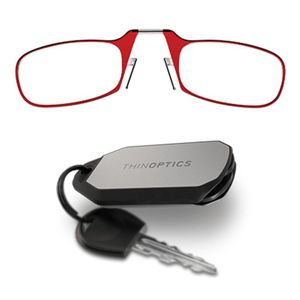 ThinOPTICS Keychain Xlow Power Glasses Red +1.00 (+0.75 - +1.25)