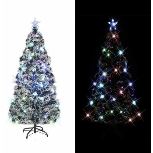 Umjetno božićno drvce sa stalkom LED 150 cm optička vlakna slika 20