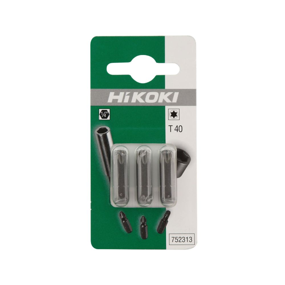 Hikoki set bitova 752313 1/4” Torx (T40; 3/1) slika 1
