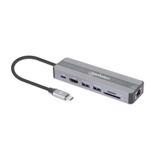 Docking station Manhattan 153928 7in1 USB-C - HDMI/2xUSB 3.0/LAN/CR/PD 87W slika 1