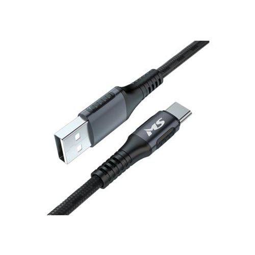 CABLE MS M-AC3100B, USB-A 2.0 -> USB-C 5A, 1m, black slika 1