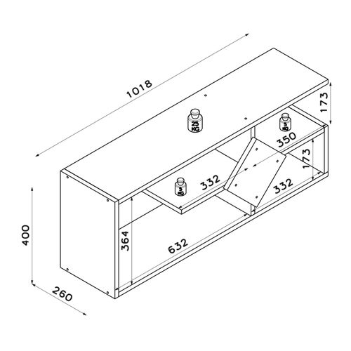 TV Komoda Intens White Oak slika 6