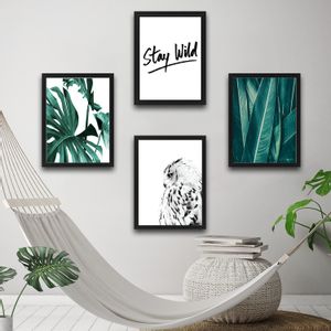 Wallity Uokvirena slika (4 komada), Stay Wild Set 4