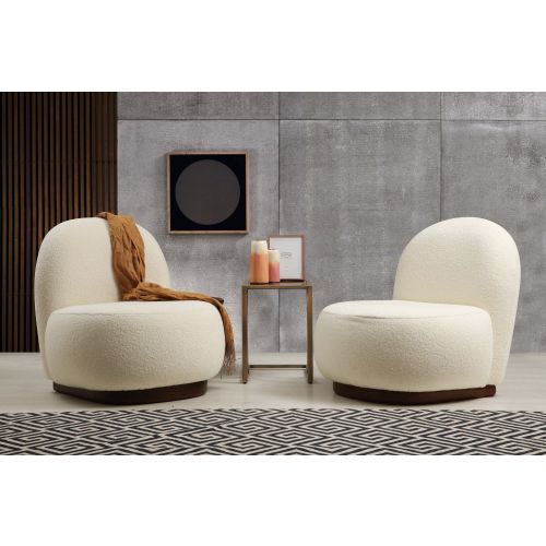 Atelier Del Sofa Fotelja TINA bijela, Tina - Bouclet White slika 2