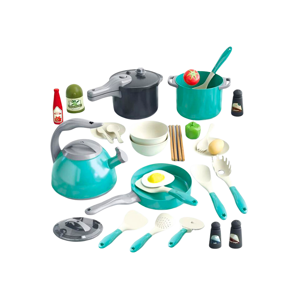 Mali Chef set lonaca i posuđa, prehrambeni proizvodi, 33 el slika 2
