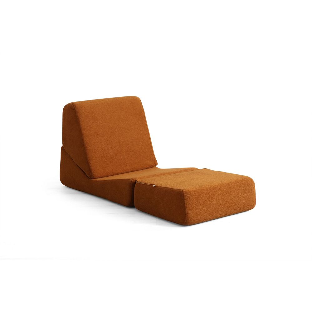 Origami Konvertibilni - Mat Narandžasti 1-Sjedalni Sofa-Krevet slika 5