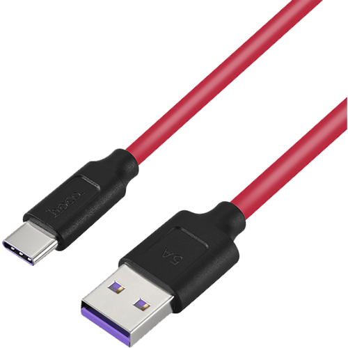 hoco. USB kabl za smartphone, USB type C, 1.2 met., 5 A - X11 Rapid Black/Red slika 4
