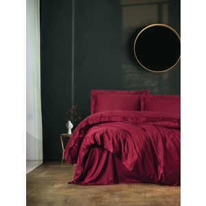 Elegant - Claret Red Claret Red Satin Single Quilt Cover Set