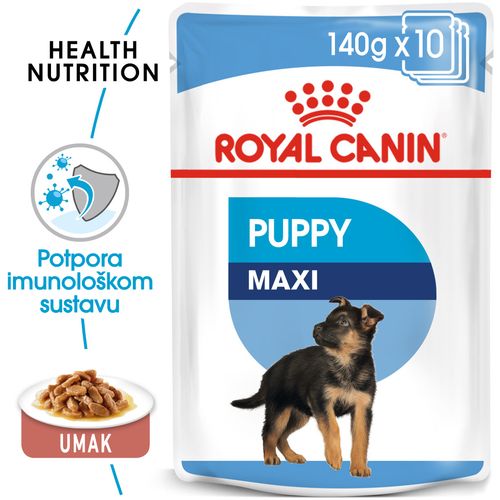 ROYAL CANIN SHN Maxi PUPPY vrećice za pse, potpuna hrana za pse, specijalno za štence velikih pasmina (konačne težine od 26 do 44 kg), do 15 mjeseci starosti, 10x140 g slika 6