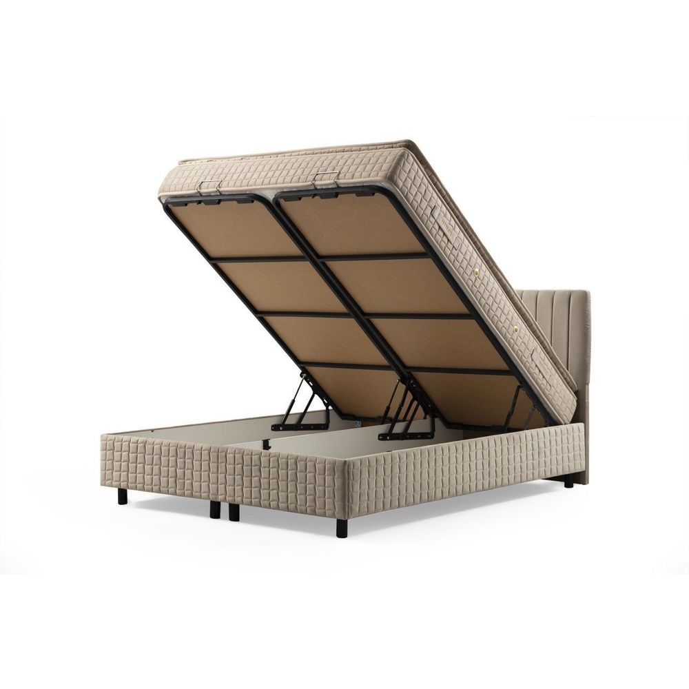 Safir Set 120 x 200 v2 - Jednostruki dušek, postolje i uzglavlje u smeđoj boji slika 4