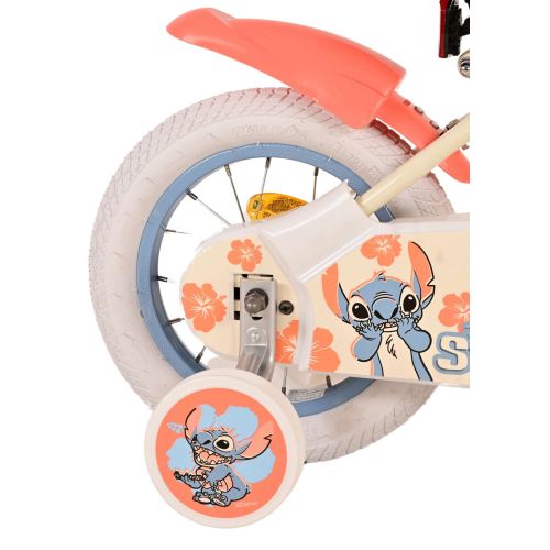 Dječji bicikl Disney Stitch 12" krem-koraljno plava slika 3