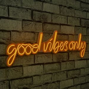 Good Vibes Only - Yellow Yellow Decorative Plastic Led Lighting