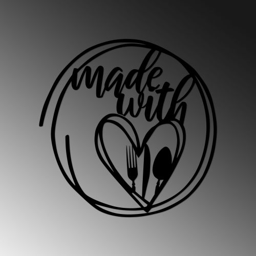 Wallity Metalna zidna dekoracija, Made With Love Food - 523 slika 4