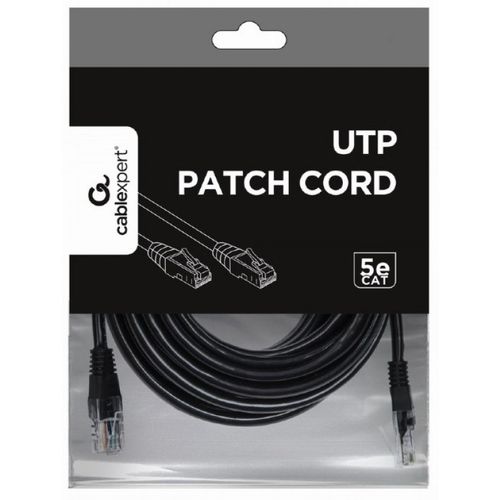 PP12-10M/BK Gembird Mrezni kabl, CAT5e UTP Patch cord 10m black slika 1