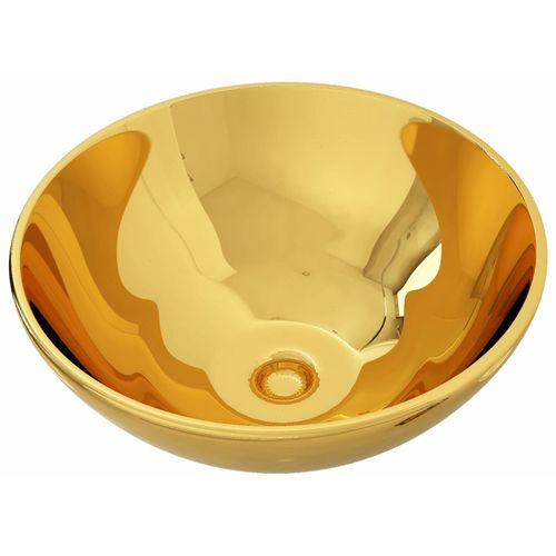 Umivaonik 32,5 x 14 cm keramički zlatni slika 8