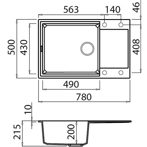 Sudoper Elleci Easy 310 Bianco Antico slika 2