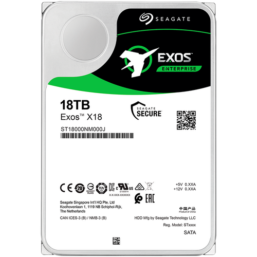 SEAGATE HDD Server Exos X18 18TB 3.5'' SATA 6Gb/s 7200rpm slika 1