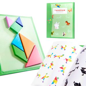 Montessori magnetna knjiga puzzle 3d tangram blokovi