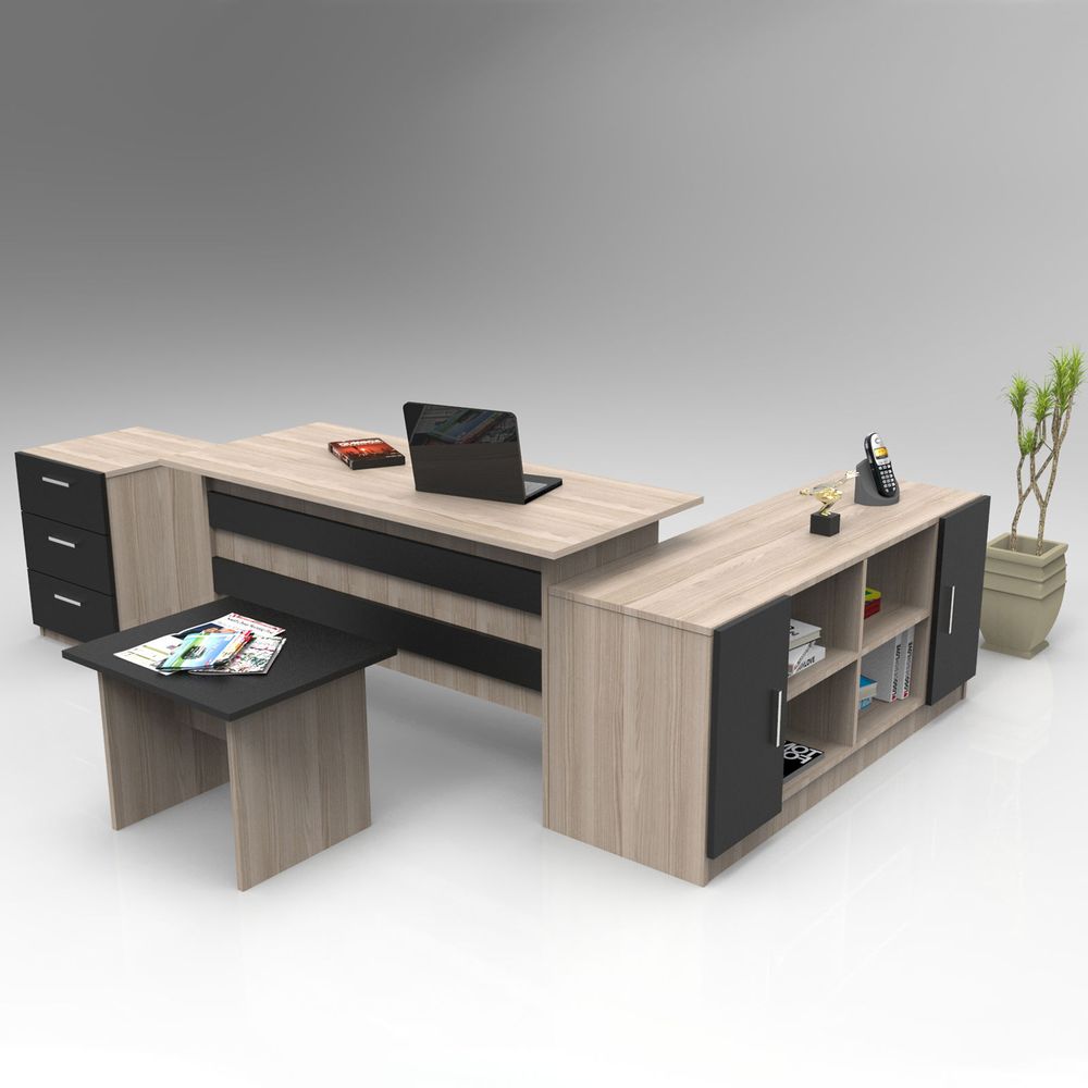 Set kancelarijskog namještaja VO13 - OB Oak Black slika 1