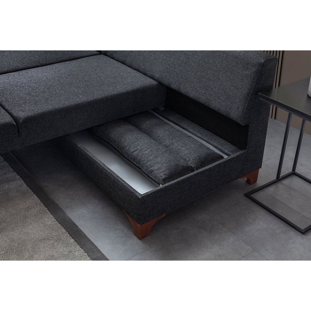 Ugaona Sofa Tloft lijevi - boja: antracit slika 8