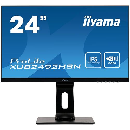 IIYAMA PROLITE XUB2492HSN-B1 23.8" IPS 1920x1080 @75Hz USB-C Dock 65W + LAN, HDMI, DP, Full Ergo slika 1