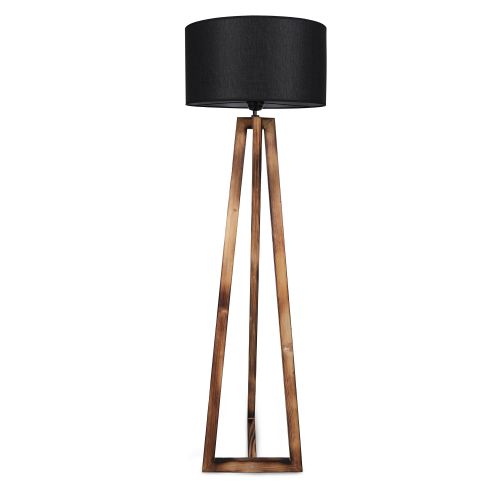 Maçka Yanık Ahşap Lambader Silindir Hasır Siyah Abajurlu Brown
Black Floor Lamp slika 6