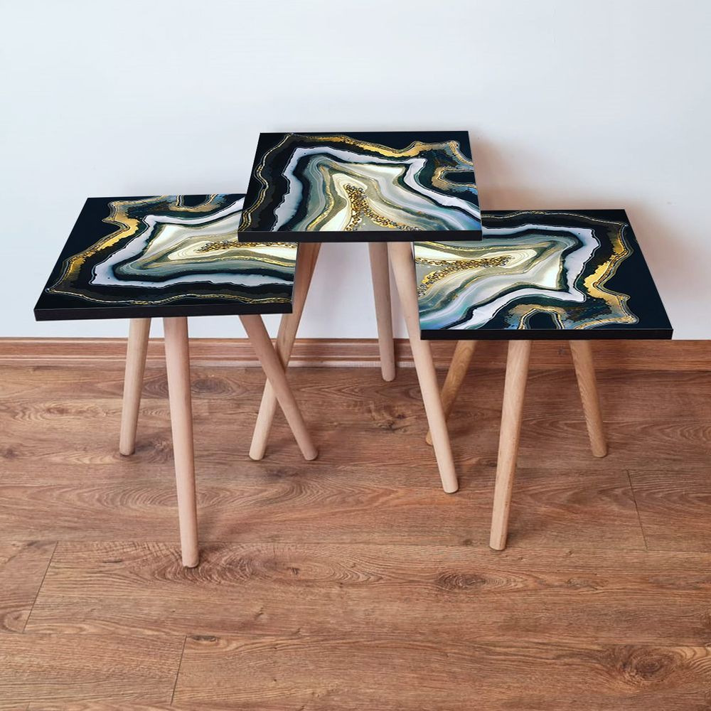 Nesting Table 3Shp286 - Višenamjenski Set Stolova (3 Komada) slika 1