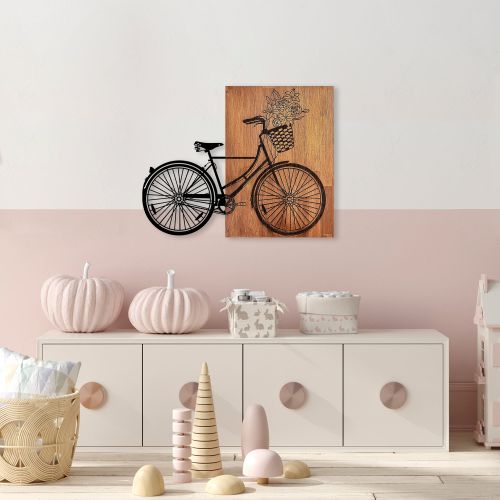 Wallity Ukrasni drveni zidni dodatak, Historical Floral Bike - L - 376 slika 2