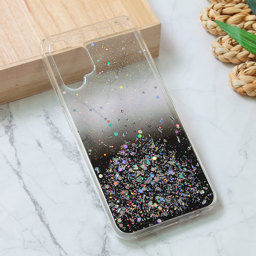 Torbica Silikonska Glitter za Samsung A135F Galaxy A13 4G crna slika 1