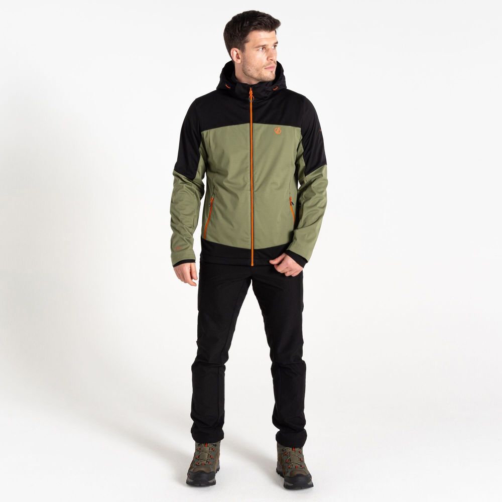Dare2B Muška jakna Mountaineer Softshell, Olivine Green/Black slika 6