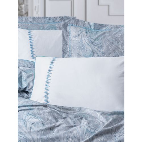 L'essential Maison Stilla - Blue Blue
White Satin Double Quilt Cover Set slika 2