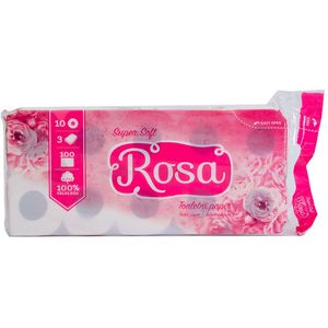Rosa Super Soft Toaletni papir, 100% celuloza, 3 sloja, 100 listica, 10/1