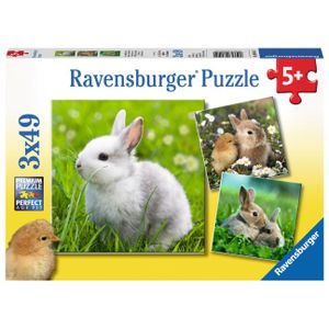 Ravensburger Puzzle zečići u prirodi 3x49kom