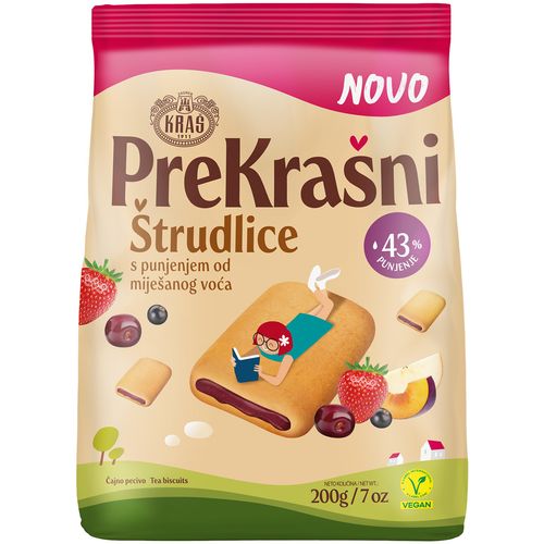 Kraš Prekrašni Štrudlice čajno pecivo miješano voće 200g slika 1