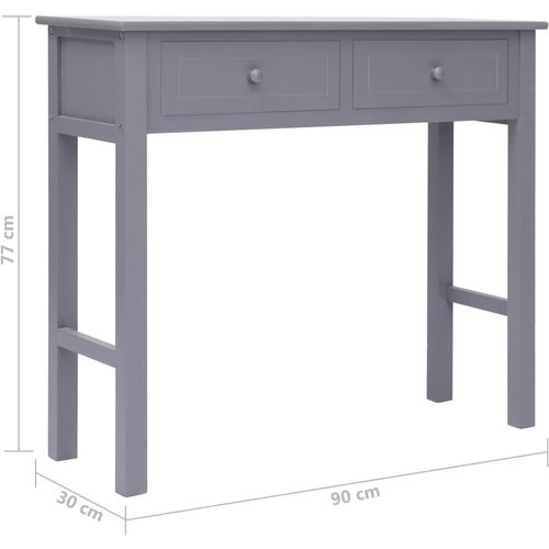 Konzolni stol sivi 90 x 30 x 77 cm drveni slika 36