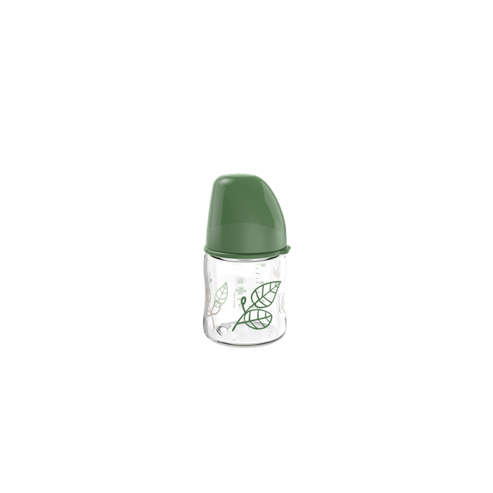 nip® Staklena flašica širokog grla Cherry Green 120ml 0m+, Green slika 3
