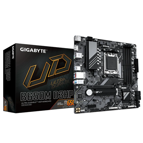 GIGABYTE Matična ploča Desktop B650M D3HP (AM5, 4xDDR5, 1xHDMI, 2xDP, 2.5GbE LAN, mATX, Retail) slika 1