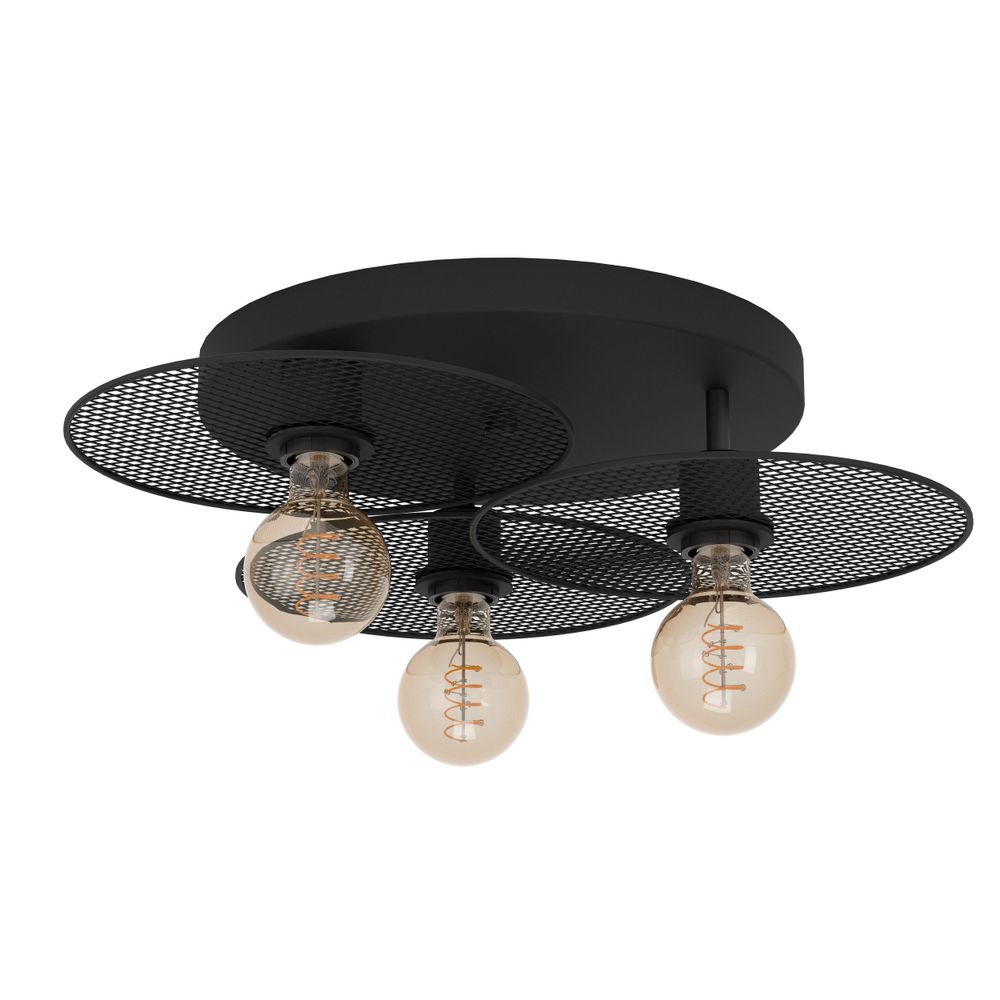 Eglo stropna lampa 'Ikeston' - Čelik/Crna, E27 slika 1