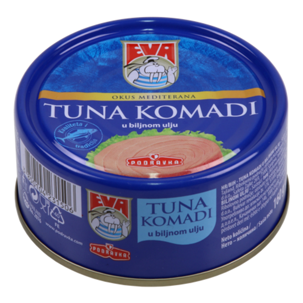 Podravka Eva Tuna Komadići u Biljnom ulju 100g slika 1