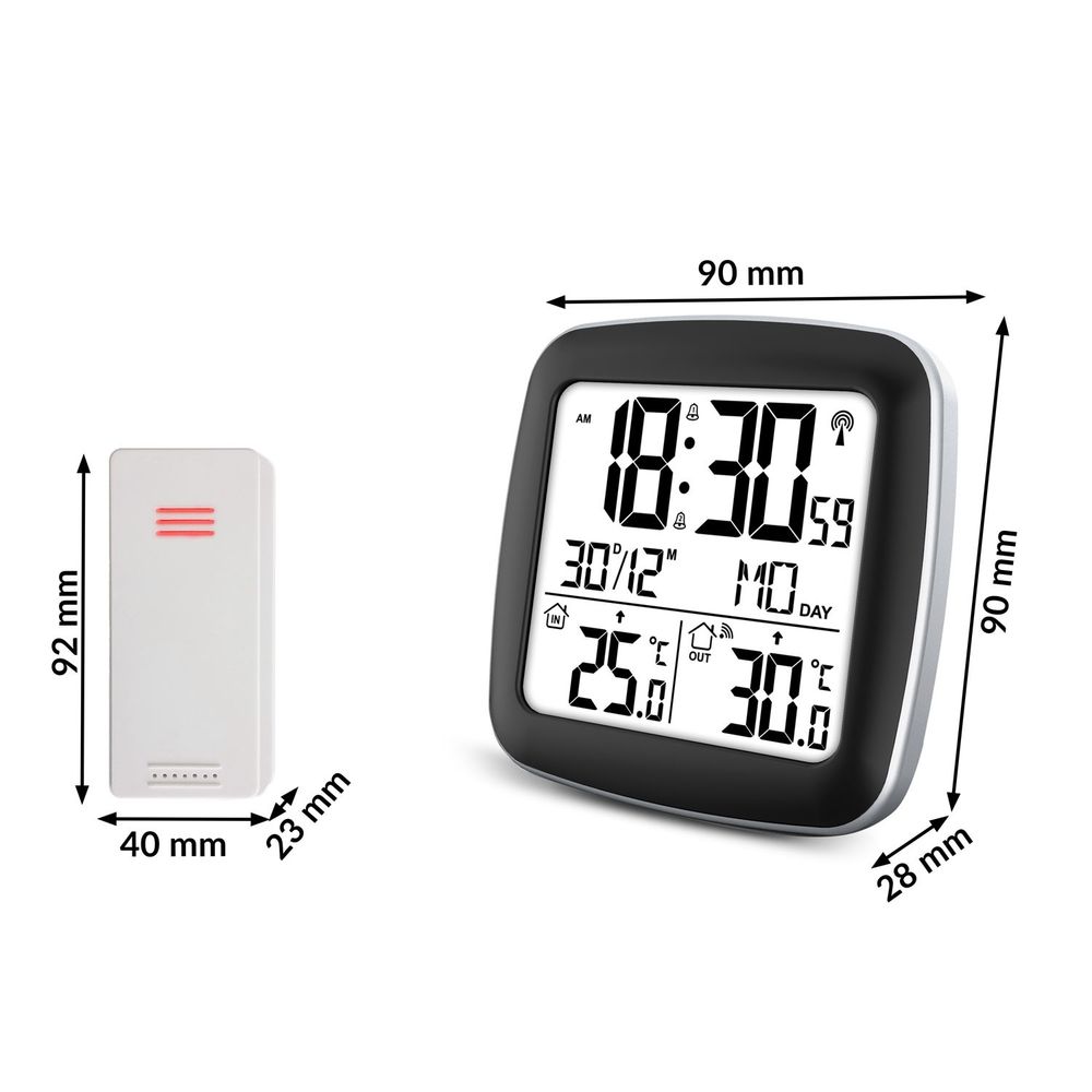 Meteorološka stanica s zaslonom BD-903 srebrna slika 4