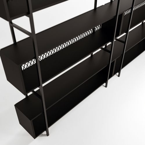 İclal Duvar Tipi Dekoratif Takım L1160 Black Multi Purpose Shelf slika 6