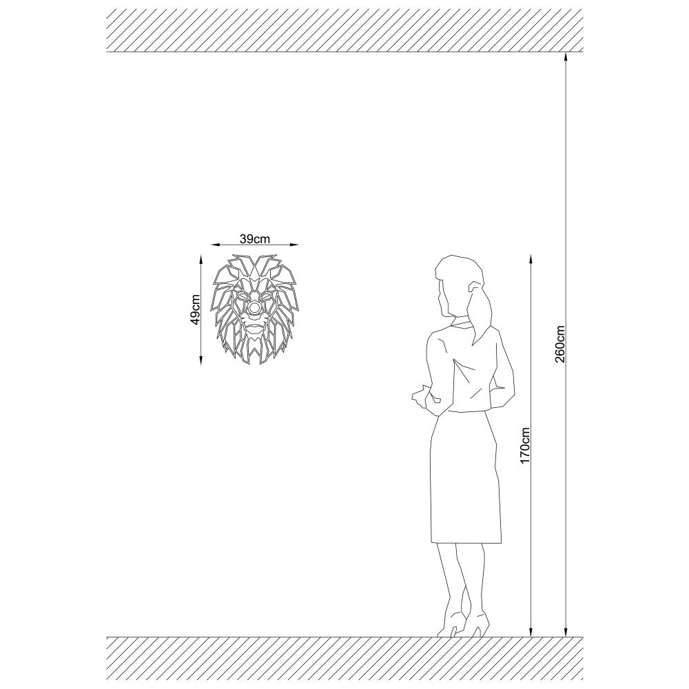 W-056 Crna Zidna Lampa slika 3