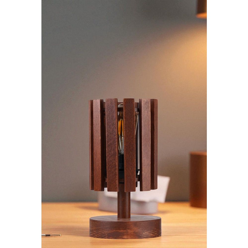 Lampa za sto 8903-2 od orahovog drveta slika 1