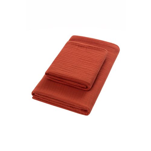 Muslin - Tile Red Tile Red Towel Set (2 Pieces) slika 5